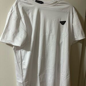 Emporio Armani White Short Sleeve Tee Classic Cotton